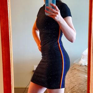 Silence + Noise rainbow stripe dress xs